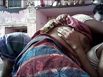 Indian hot wife boobs kissing ass and pressing
